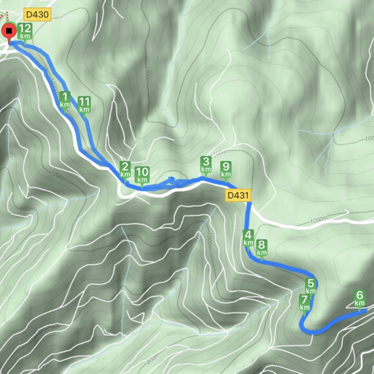 Carte de la randonnée réalisée entre le Markstein et le Grand Ballon le 16 février 2021 par Cendrine Miesch dite LaPtiteAlsacienne