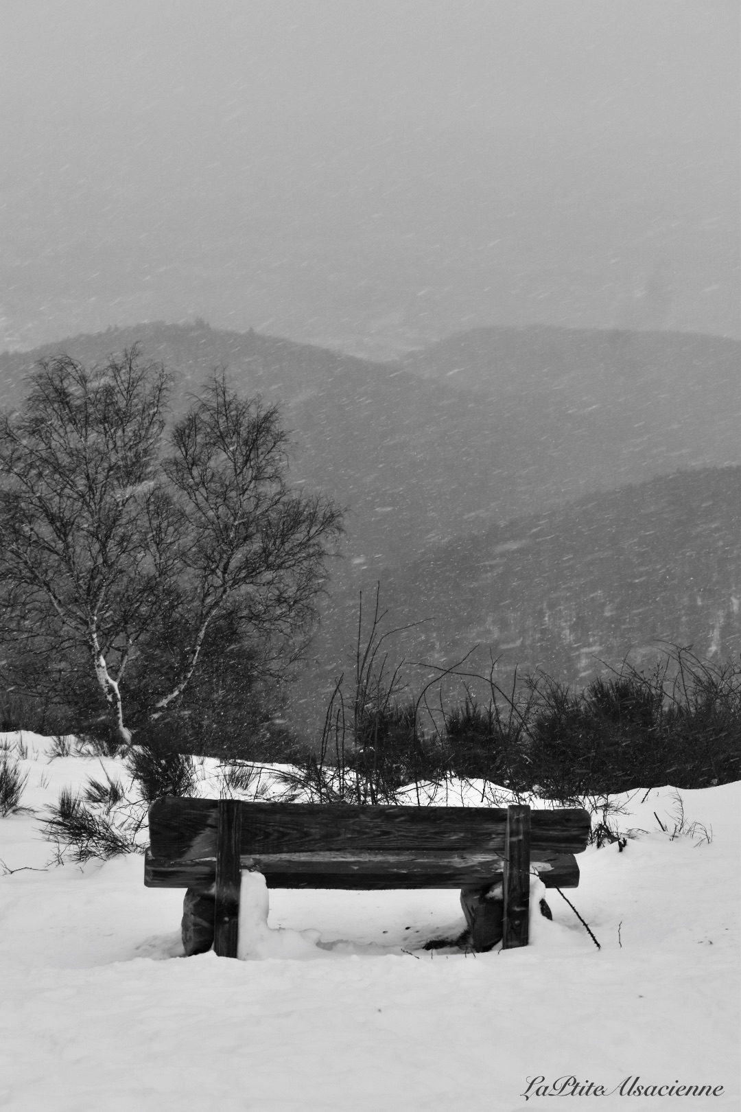 Ebeneck sous neige on voit pas la plaine d Alsace