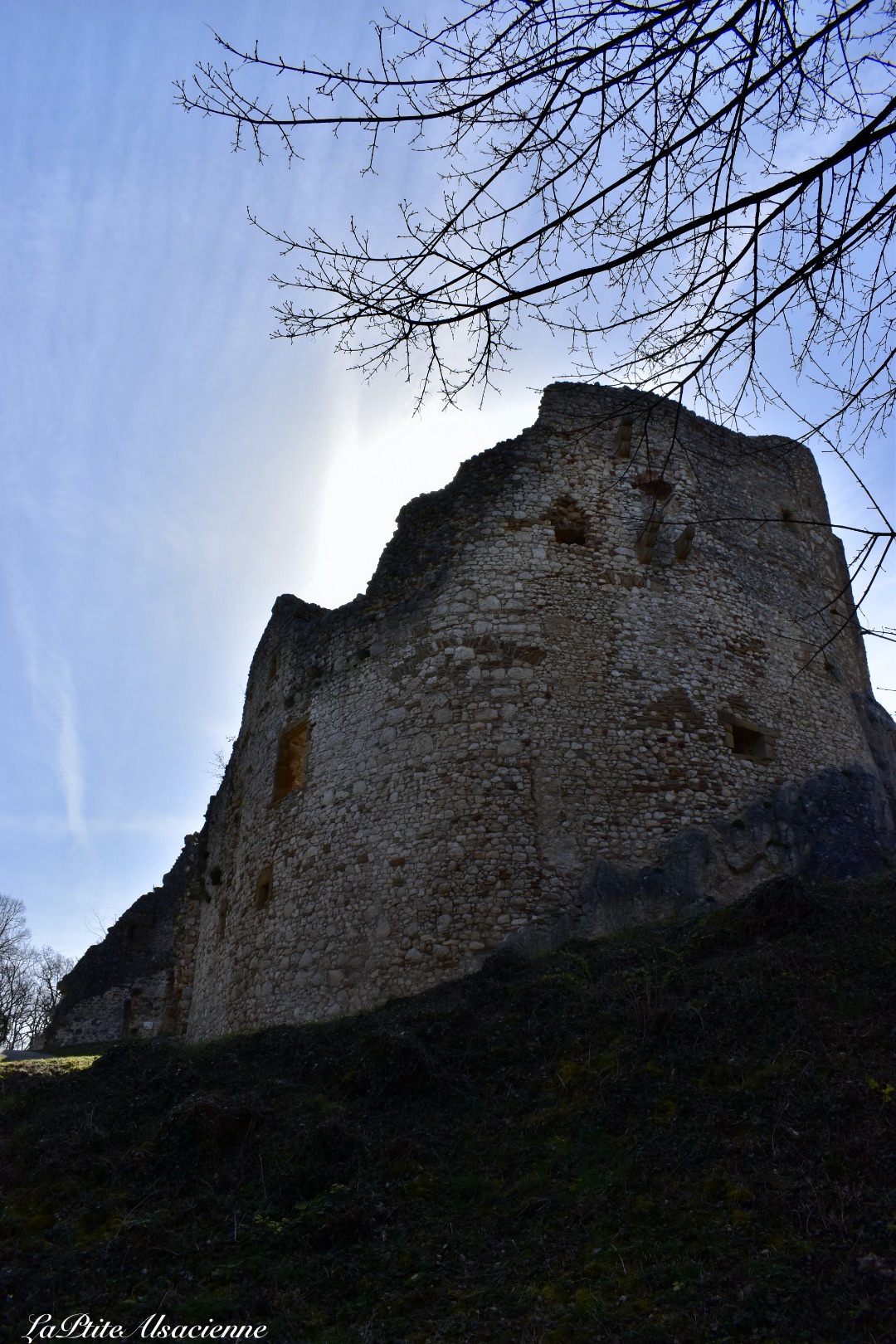 Contre Jour sur les ruines du château de Landskron proche de Bâle - Chateau à Leymen Alsace France