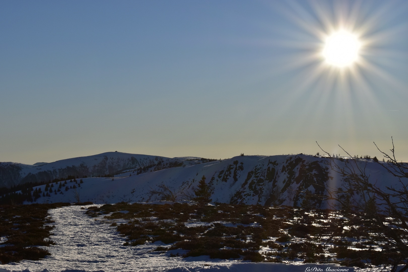 Gazon du Faing - Vue sur le Hohneck - 19 décembre 2021 - Photo de Cendrine Miesch